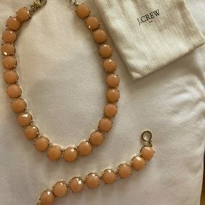 JCrew blush and gold jewelry